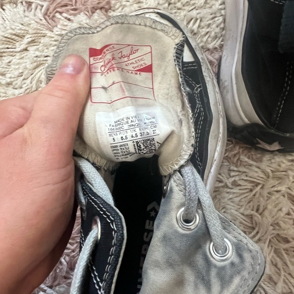 Converse Black Cloth Trainers - Size 6.5 - Picture 6 of 7